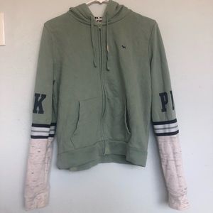 Soft Green PINK Zip-up